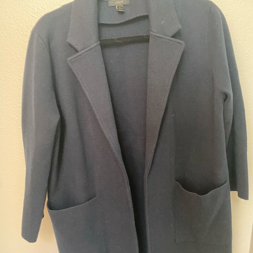 JCREW navy sweater blazer size S